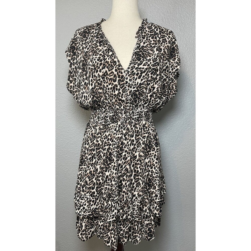 Molly Bracken flirty leopard print summer dress sz XS party summer glam Y2K